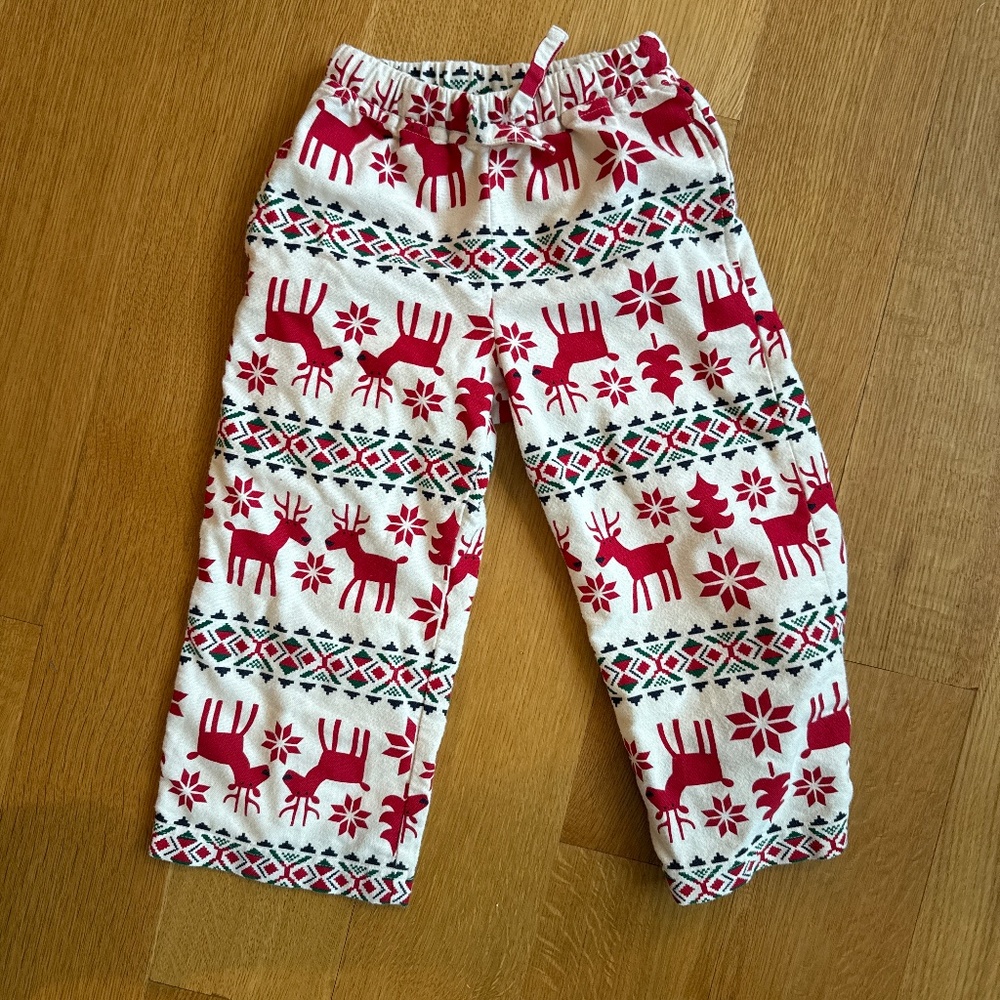 Hanna Andersson Deer Dear Fleece PJ Bottoms - 4